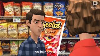 Ercole eats a bag of chips without paying inside the store grounded [upl. by Asaert]