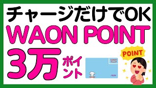 【WAON】チャージするだけで3万WAON POINTがもらえるかもしれないキャンペーン [upl. by Slyke]