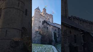 Gravensteen Castle at Christmas  Ghent Belgium [upl. by Acassej]