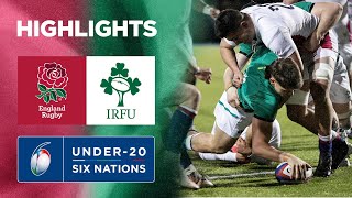 STUNNING Ireland Try In Win Over England  Match Highlights  Six Nations U20s [upl. by Eelannej]