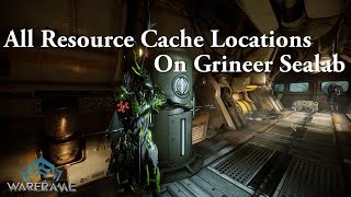 Warframe  All Resource Cache Locations On Grineer Sealab Sabotage [upl. by Zined]