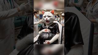 Pregnant cat falls off the escalator cat catlover catshorts cutecat kitten ai smartcat cute [upl. by Lesak]