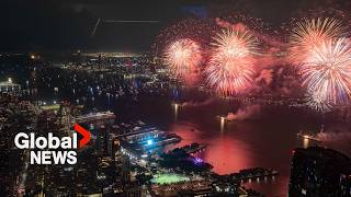 4th of July Hundreds of fireworks light up New York City for US Independence Day celebration  FULL [upl. by Nalda603]