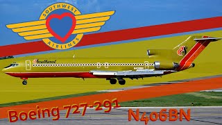 The Oddball in the Herd When Southwest Flew a Braniff 727 N406BN [upl. by Antons445]