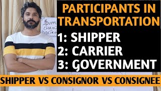 Transportation Participants  Consignor amp Consignee  Who is Shipper amp Carrier [upl. by Marcelo]