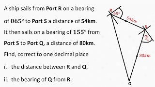 Bearings  Distance Bearing Problems  Likely Examination Questions  Maths Center [upl. by Marlane]