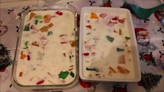 Receta para esta navidad postre gelatina de colores [upl. by Dorsman]