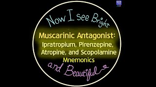 AntiMuscarinics Ipratropium Pirenzepine Atropine and Scopolamine ┃ SiSiMnemonics [upl. by Ise]