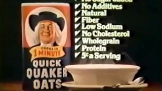 Quaker Oats Cereal Commercial 1979 [upl. by Nidnal]