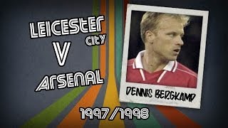 DENNIS BERGKAMP  Leicester v Arsenal 9798  Retro Goal [upl. by Speroni]