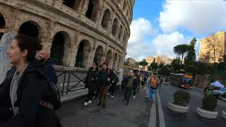 Rome Italy  Walking to the colosseum [upl. by Anyalram]