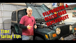 Jeep Wrangler TJ  Evaporator Core and Heater Core Replacement [upl. by Dibbell]