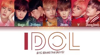 BTS 방탄소년단  IDOL Color Coded Lyrics EngRomHan가사 [upl. by Hemminger]