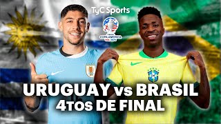 EN VIVO 🔴 URUGUAY vs BRASIL  Copa América  Cuartos de Final  Vivilo en TyC Sports ⚽ [upl. by Sairtemed]