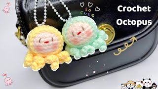 Crochet Octopus Keychain 🐙 Mini Mochi Octopus Amigurumi  Móc Mochi Bạch Tuộc [upl. by Llenyr]