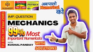 Most repeated numerical for BSC 1st year physic 💥100 with solution and discussion [upl. by Gloriana]