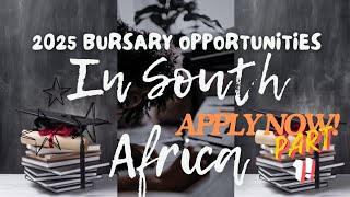 2025 BURSARY OPPORTUNITIES IN SAPart 1 [upl. by Ennaillij]