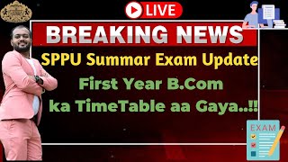 SPPU Winter Exam Time Table Declared 202324  FYBCOM  First Year kkca kksir [upl. by Ettenot231]