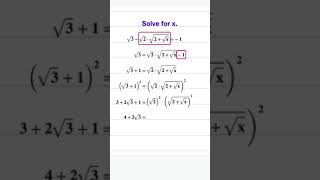 Solve an Equation Involving 4 Radicals maths math mathedu radicals solveequations squareroot [upl. by Maples]