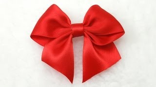 Make Simple Easy Bow DIY Ribbon Hair Bow Tutorial Bow 3 [upl. by Talanta]