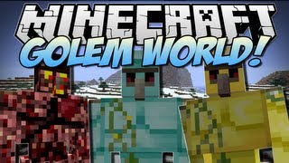 Minecraft  GOLEM WORLD Mo Golems  Mod Showcase 162 [upl. by Wavell]