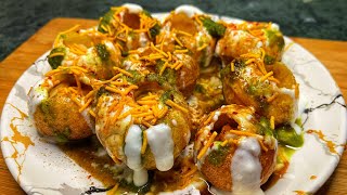 Simple Fireless Cooking Recipe  No Fire Snacks Recipe  Spicy Snacks  Dahi Puri [upl. by Adest427]