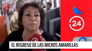 El regreso de las micros amarillas  24 Horas TVN Chile [upl. by Icam]