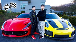 WE RACED FOR 10000 Ferrari 812 Superfast vs Porsche GT2 RS [upl. by Wrench]