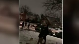 Barrage of New Years Eve gunfire captured in viral video [upl. by Yelsew903]