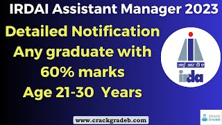 IRDAI Assistant Manager Syllabus  Detailed Syllabus Discussion For IRDAI 2023  IRDAI Grade A [upl. by Amikahs508]