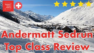 Andermatt Sedrun  Top Class Skiresort Info amp Review  Switzerland [upl. by Suisyola]