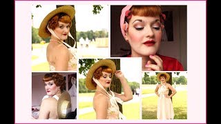 Chatty GRWM British Belles Pinup in the Park  Vintage Makeup Brushout Outfit amp VlogReview [upl. by Burgener847]