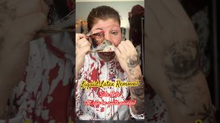 Liquid Latex Removal princesskrey sfxmua sfxremoval temporarytattoos liquidlatex sfx [upl. by Arakihc830]