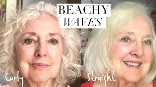 HOW TO STYLE CLASSIC BEACHY WAVES  GRWM EASY CURLS  FLATTERING MATURE HAIRSTYLES [upl. by Arvin]