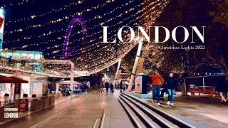 LONDON  London walk London walking tour SOUTHBANK Christmas Lights Market2022 Uk 4k HDR [upl. by Stambaugh81]