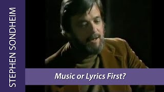 STEPHEN SONDHEIM which comes first the MUSIC OR LYRICS 1977 [upl. by Krm]