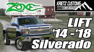 65 Inch Zone Suspension Lift On A 20142018 Chevrolet Silverado│ Krietz Auto [upl. by Dwinnell]