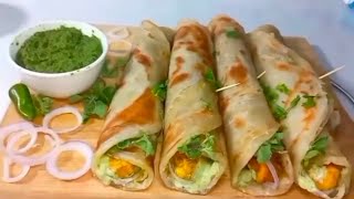 Chicken Tikka Paratha Roll Recipe With 3 Chutneys  Homemade Rolls  Quick and Easy Paratha Rolls [upl. by Anaek460]