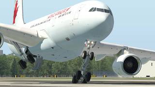 A330 Landing Gear Failure  Emergency Landing in XPlane 11 [upl. by Yltsew875]