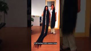 Secrets of World Longest Hair Revealedshorts [upl. by Esilehc363]