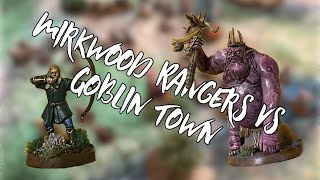 MESBG Battle Report 400 Points Mirkwood Rangers vs Goblin Town [upl. by Gothard]