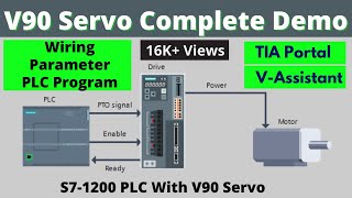 V90 Servo With S71200  WiringParameter amp Programming  Complete Demo [upl. by Georgianne895]