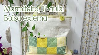 Tia Lili Patchwork Bolsa Marmiteiro aula 1 [upl. by Lais]