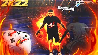 HOW TO MOMENTUM DRIBBLE SPAM ON NBA 2K22 W HANDCAM MOMENTUM CROSSOVER TUTORIAL 2K22 BEST SIGS [upl. by Rehotsirhc623]