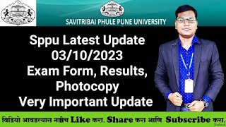 Sppu Exam Form Latest Update  Exam Form Results Photocopy Exam Time Table Schedule of Exam [upl. by Jews]