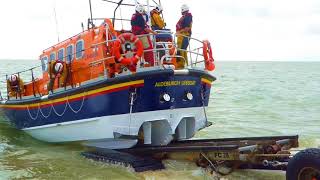 2017 August 21st Monday RNLI Lifeboat launch at Aldeburgh Carnival [upl. by Alda]