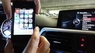 How to bluetooth iphone to BMW idrive system  2013 model year amp newer [upl. by Eralcyram]