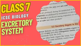 CLASS 7 ICSE Tutorial Excretory System  Biology  ICSE [upl. by Ennaillek]