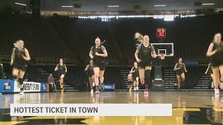 Hottest ticket in town Lady Hawkeyes prepare for soldout March Madness opener [upl. by Ociral]