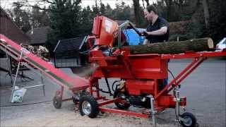 Produktvideo SägeSpaltAutomat Helsinki mit Förderband Holzspalter Säge [upl. by Aubert]